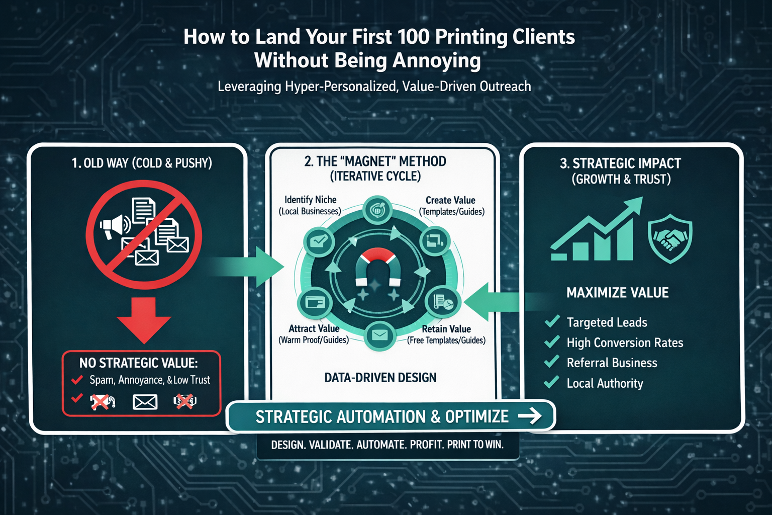 How to Land Your First 100 Printing Clients Without Being Annoying