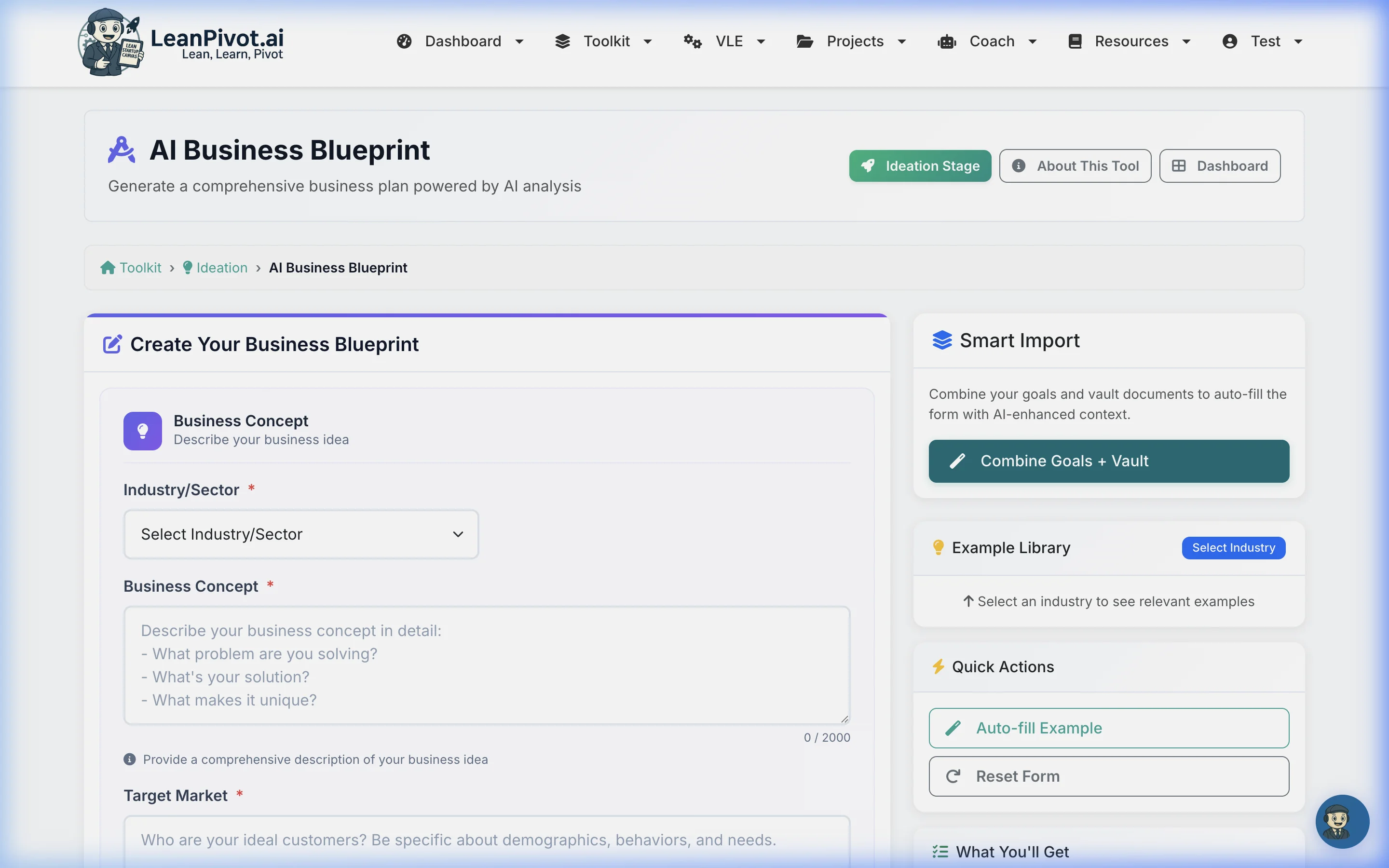 Describe Business & Set Goals