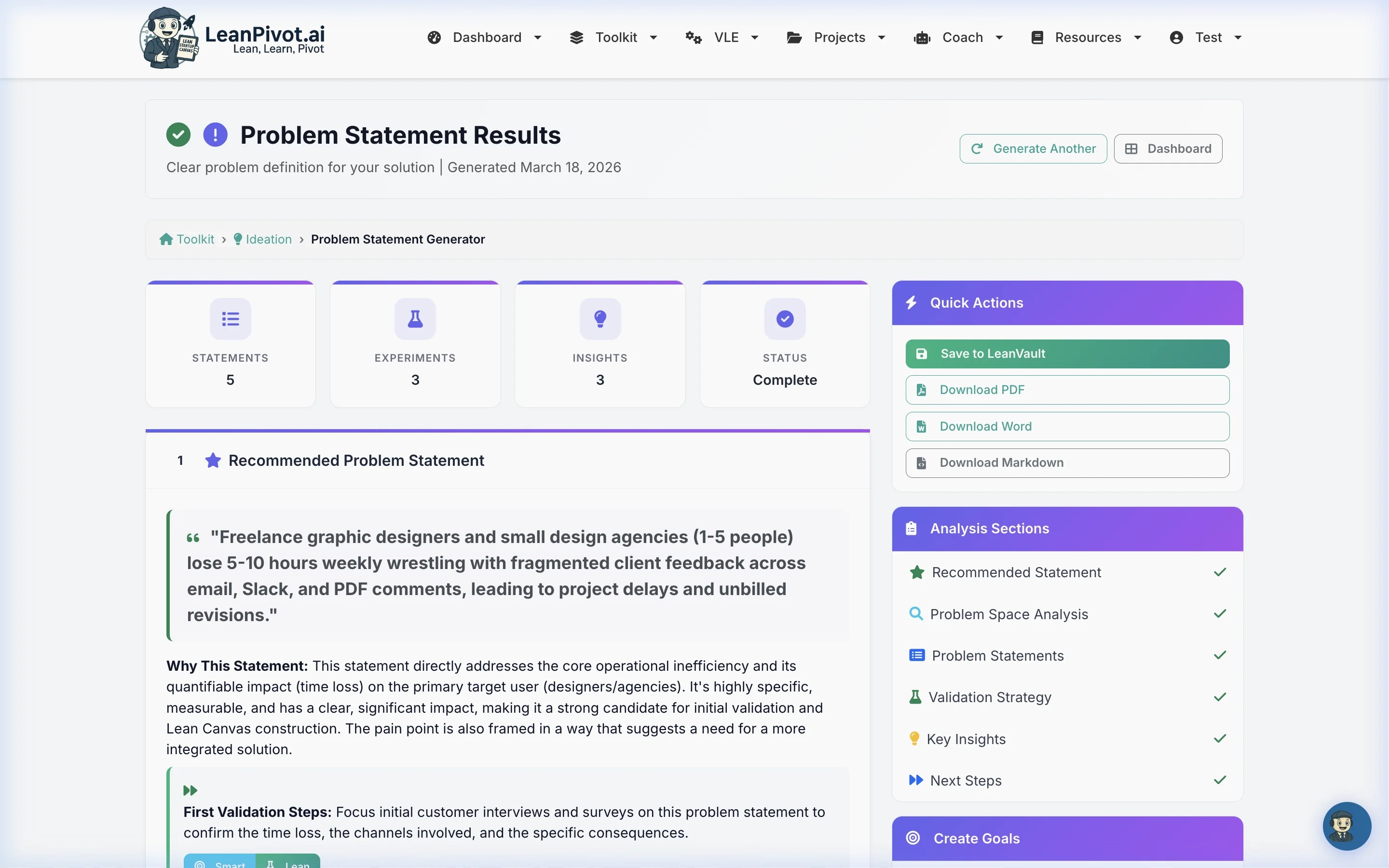Get Testable Problem Statements